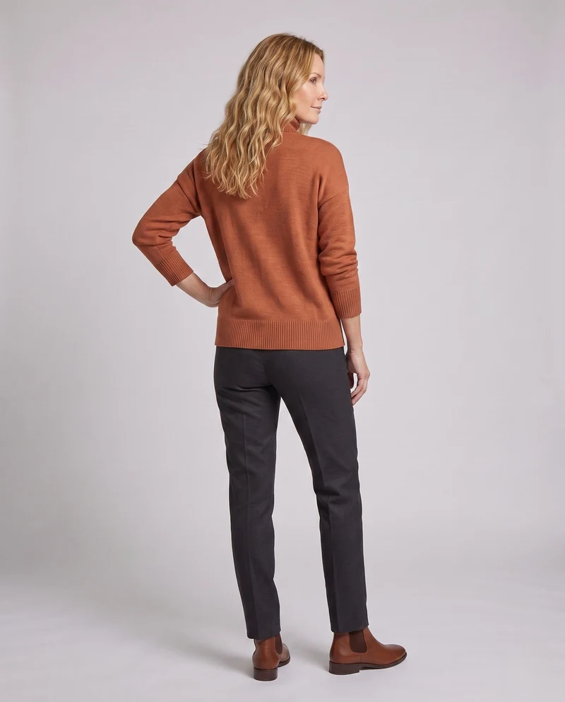 Mode Damen Rollkragenpullover Nord Taschen