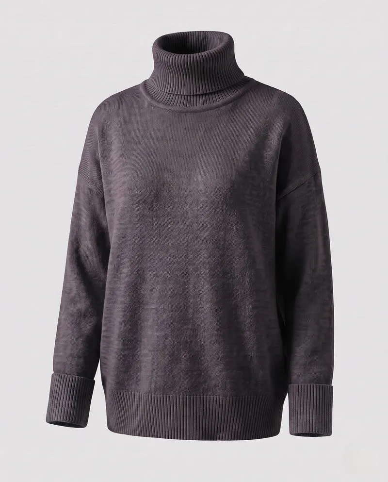 Mode Damen Rollkragenpullover Nord Taschen