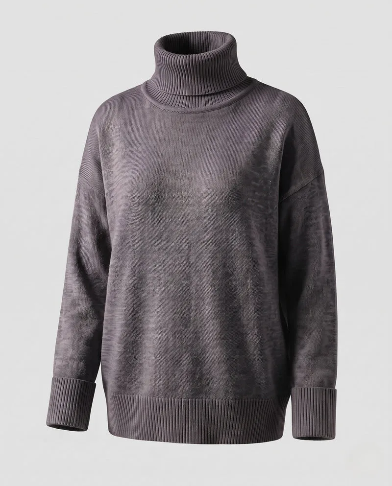 Mode Damen Rollkragenpullover Nord Taschen