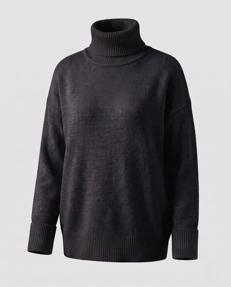 Mode Damen Rollkragenpullover Nord Taschen
