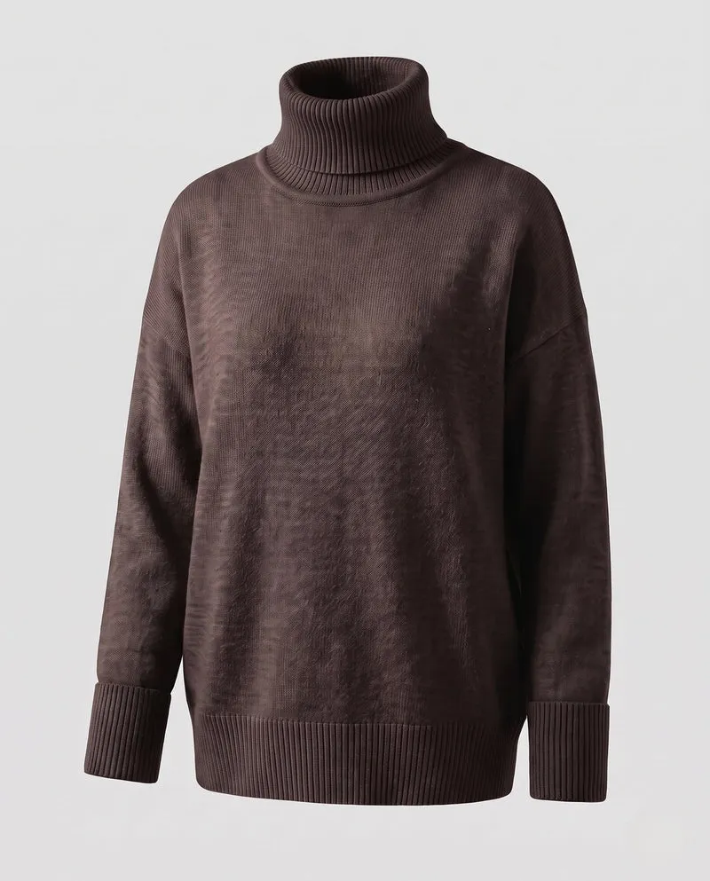 Mode Damen Rollkragenpullover Nord Taschen
