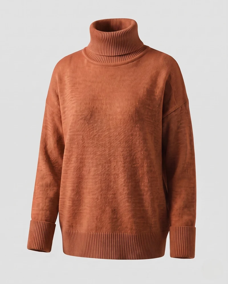 Mode Damen Rollkragenpullover Nord Taschen