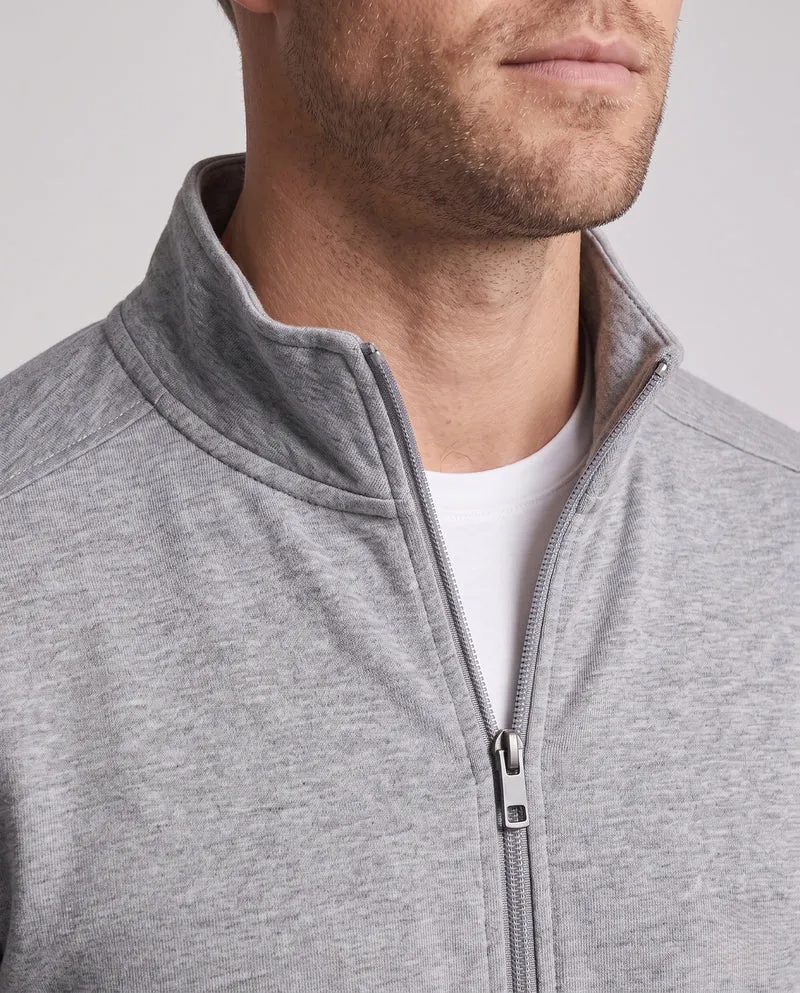 Herren Leichtgewicht Zip Stehkragen Sweatshirt mit Vollreißverschluss und Seitentaschen Nord Taschen