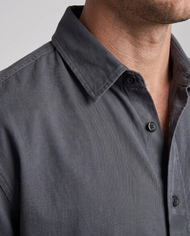 Herren locker geschnittenes Overshirt aus robustem Baumwolltwill mit Brusttasche Nord Taschen