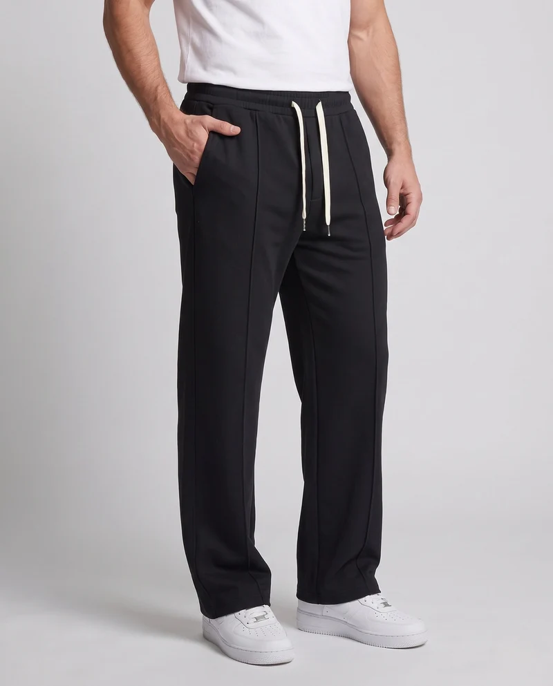 Herren Loose Fit Relaxed Jogginghose aus French Terry mit weitem Bein und Kordelzug Nord Taschen