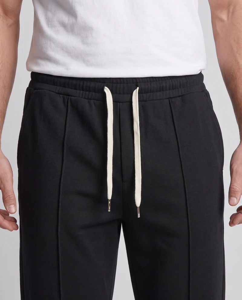 Herren Loose Fit Relaxed Jogginghose aus French Terry mit weitem Bein und Kordelzug Nord Taschen