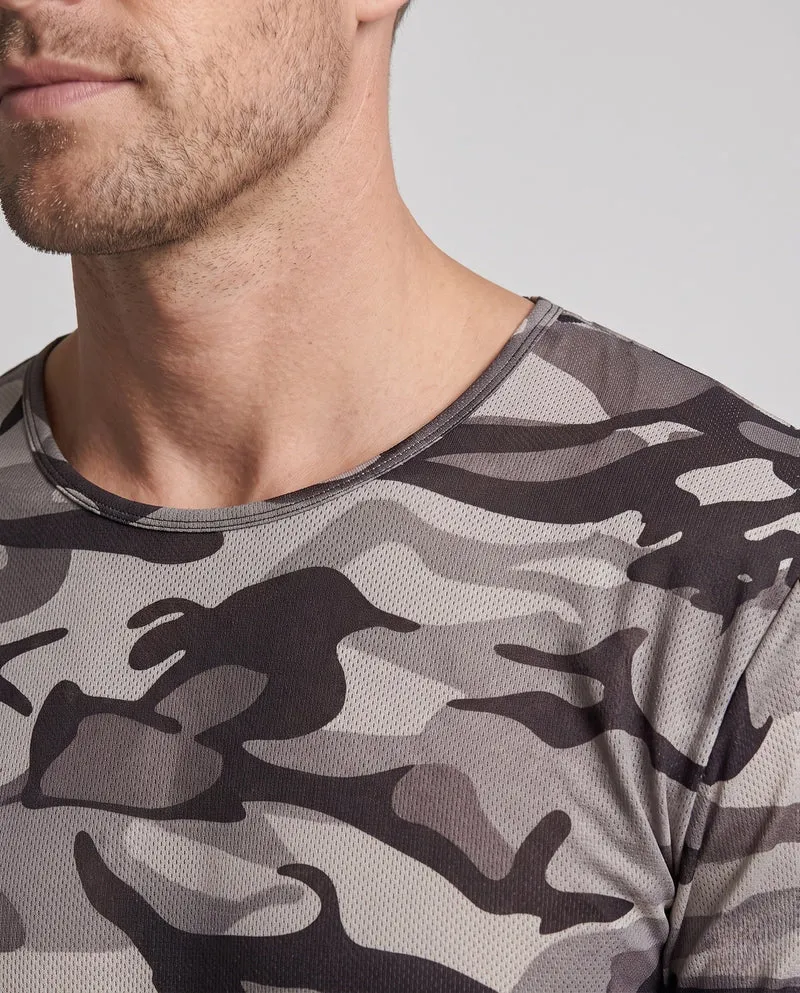 Herren Camouflage Langarmhemd Nord Taschen