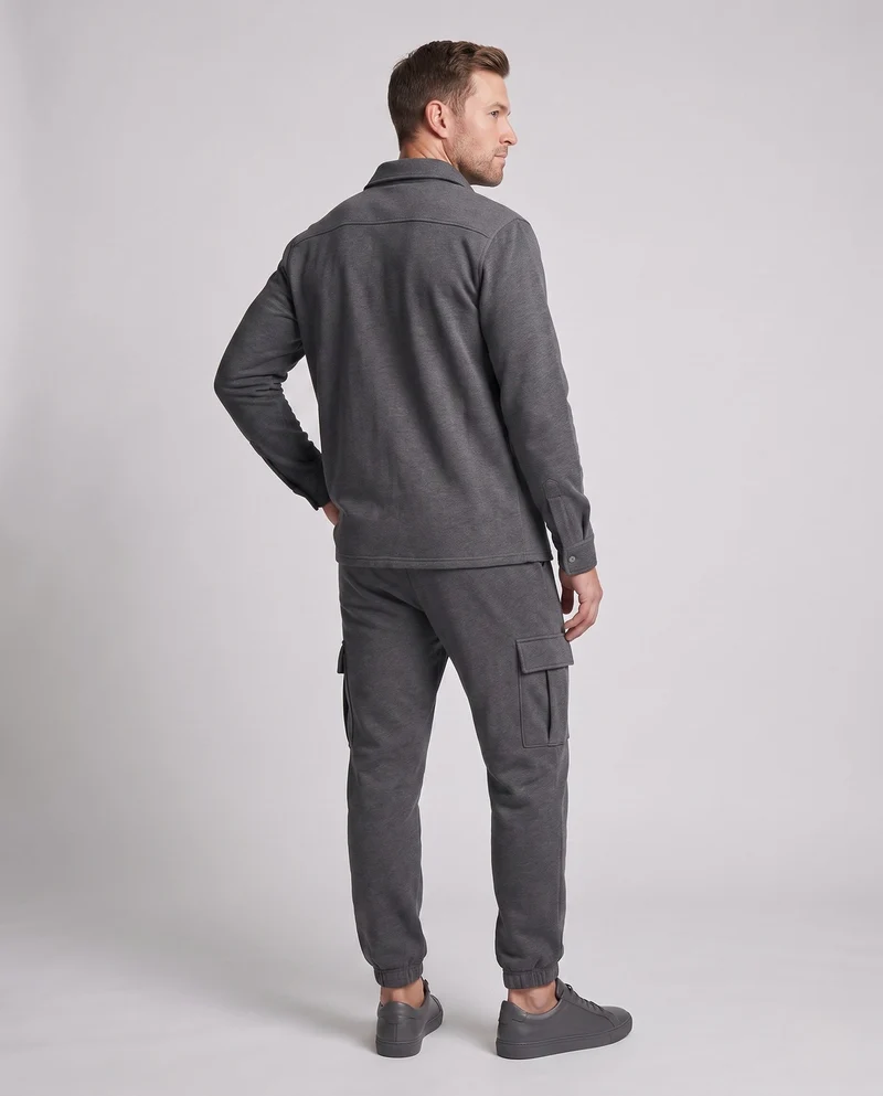 Herren-Cargo-Jogginganzug mit Overshirt, Kordelzug und kontrastierenden Klappentaschen Nord Taschen