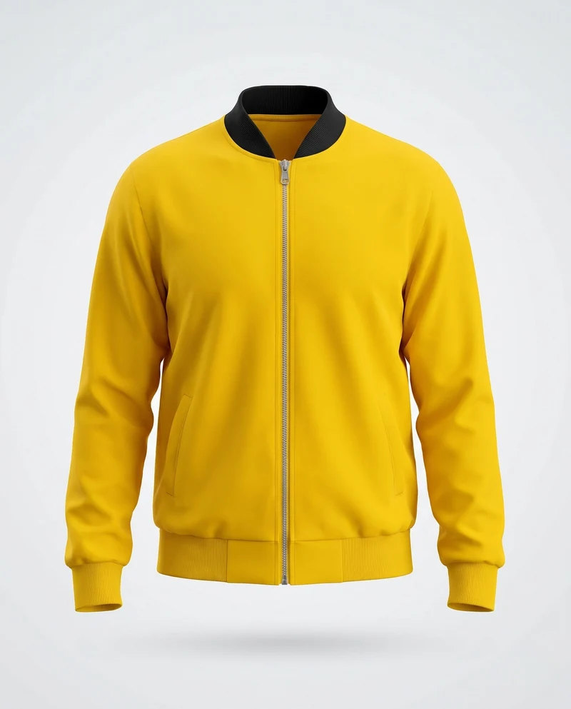 Herren Baumwollmischung Bomber Sweatjacke mit durchgehendem Reißverschluss und Seitentaschen Nord Taschen
