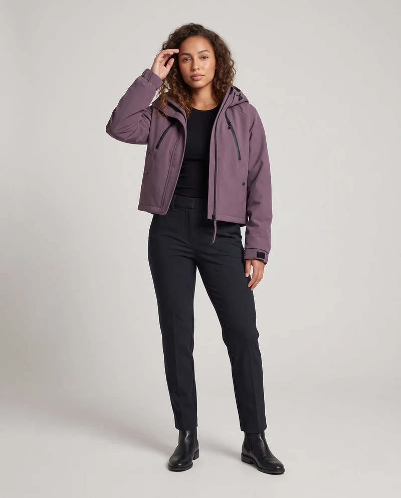 Damen Wetterfeste Hybridjacke Nord Taschen