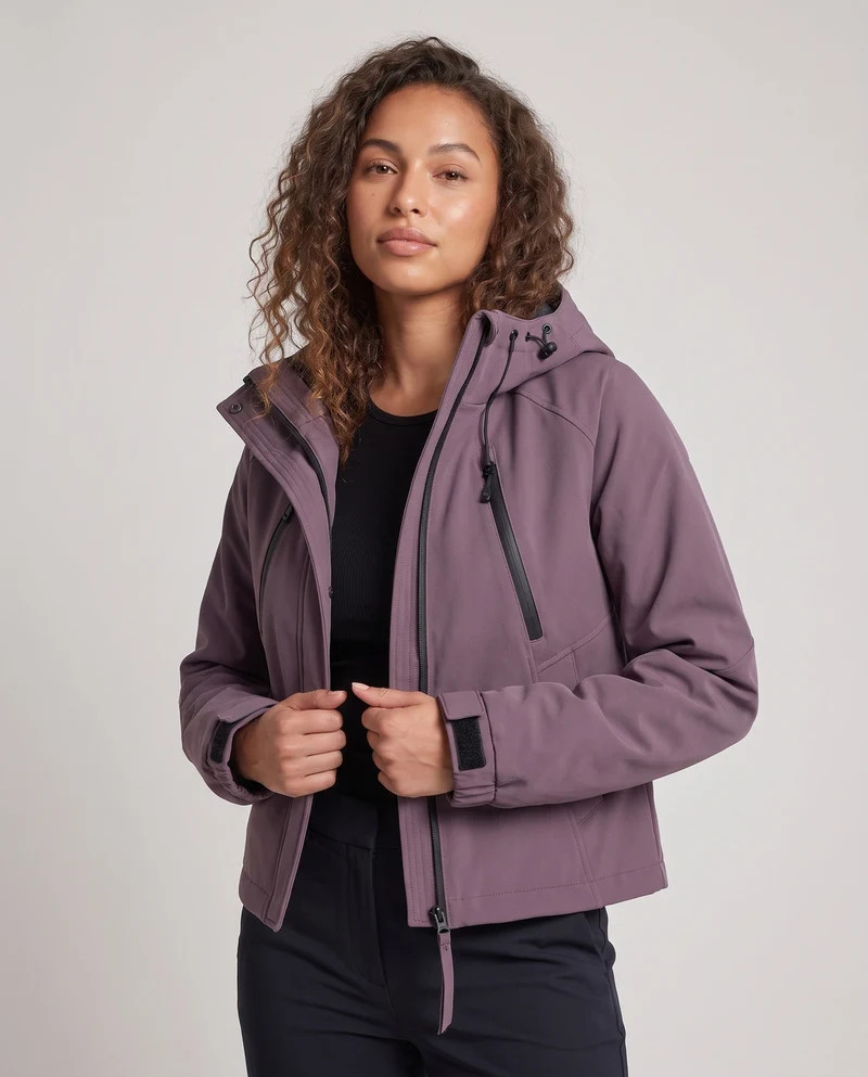 Damen Wetterfeste Hybridjacke Nord Taschen
