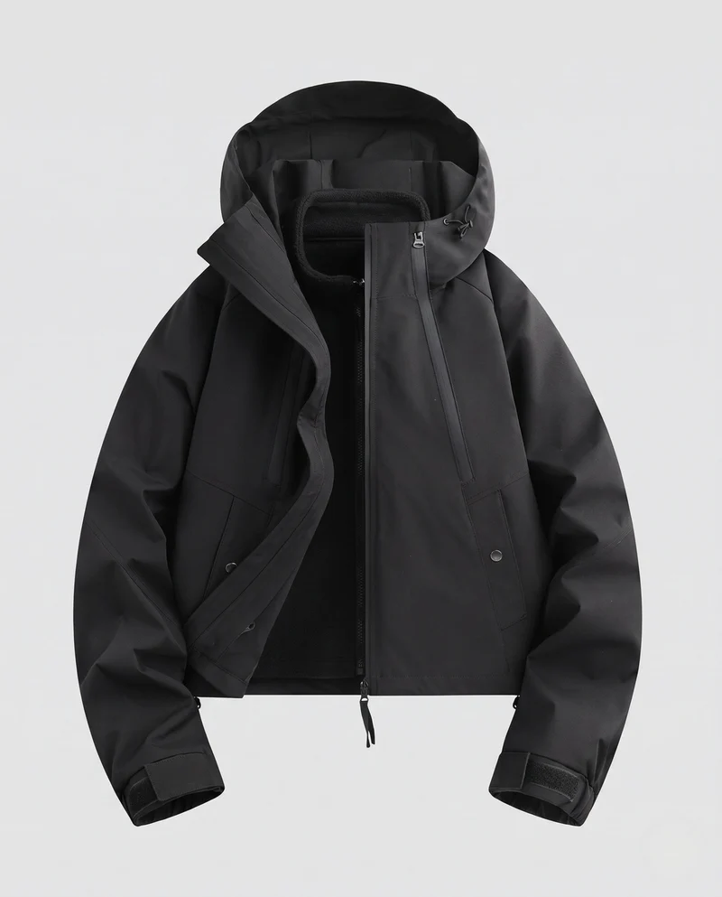 Damen Wetterfeste Hybridjacke Nord Taschen