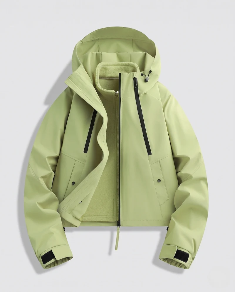 Damen Wetterfeste Hybridjacke Nord Taschen