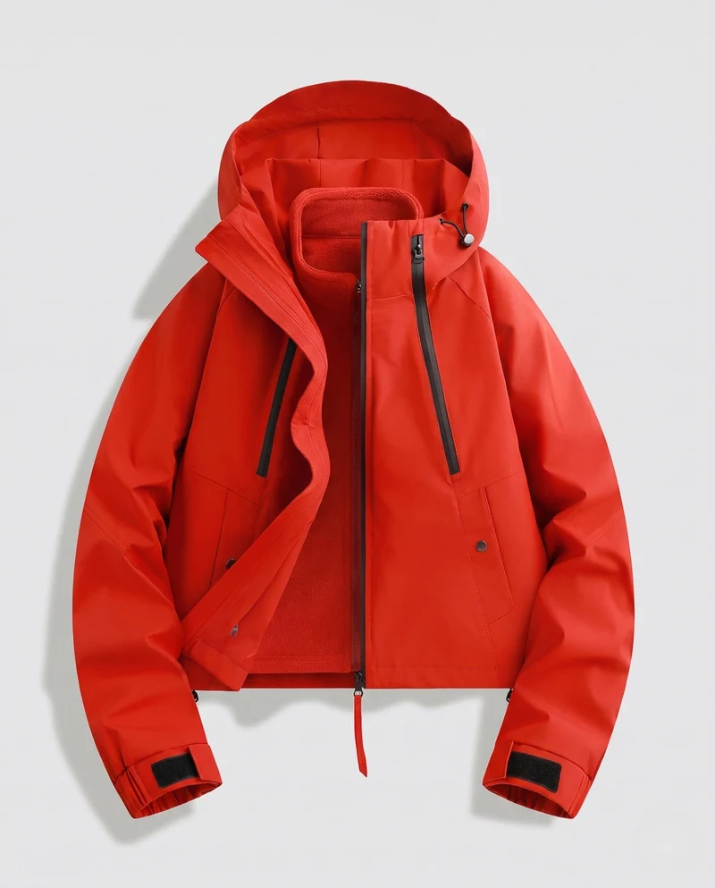 Damen Wetterfeste Hybridjacke Nord Taschen