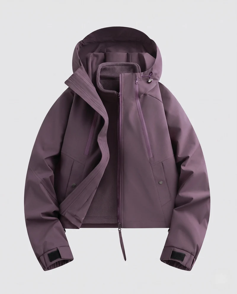 Damen Wetterfeste Hybridjacke Nord Taschen