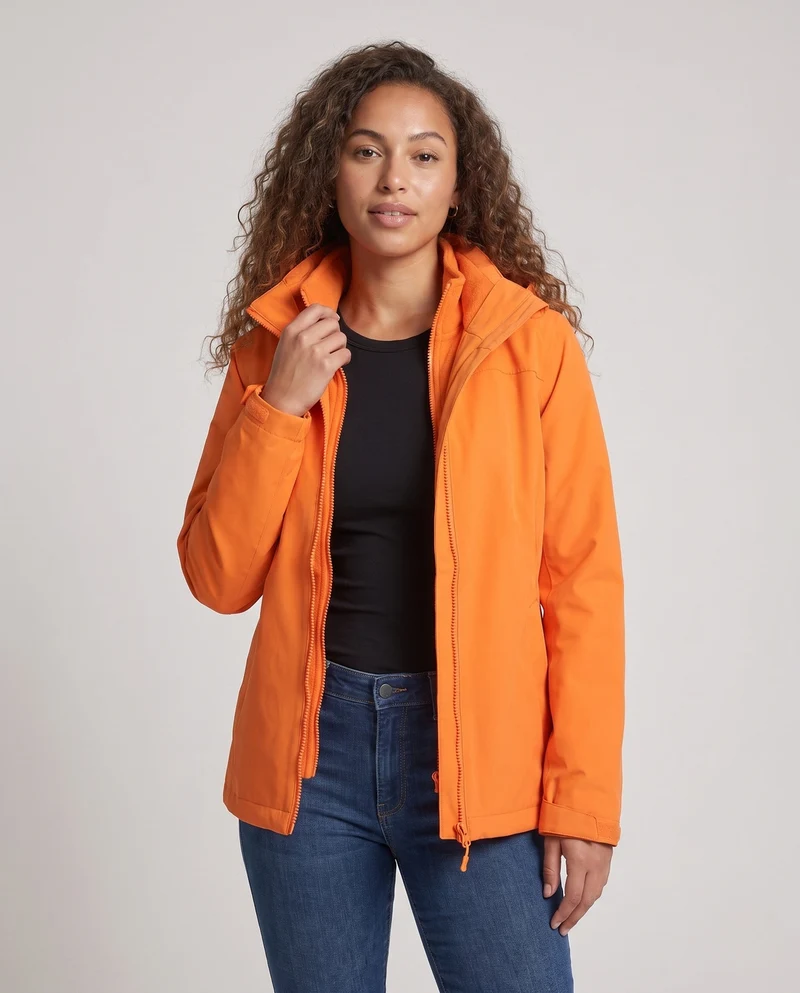 Damen Wetterfeste Outdoor-Jacke mit hohem Kragen Nord Taschen