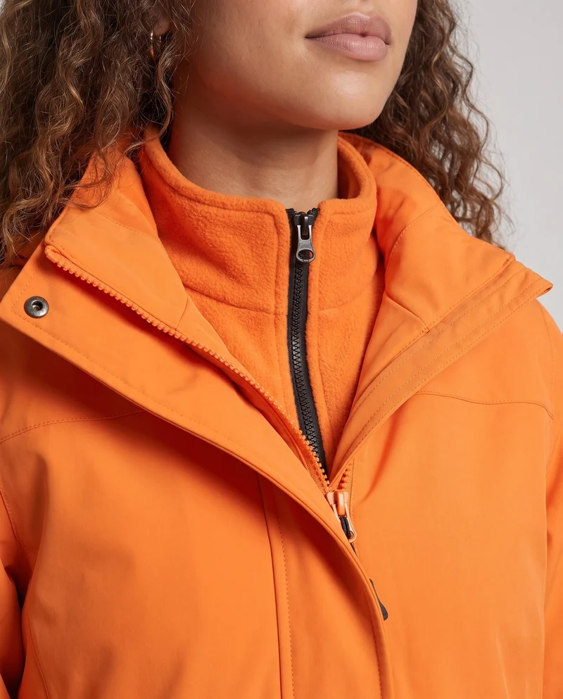 Damen Wetterfeste Outdoor-Jacke mit hohem Kragen Nord Taschen