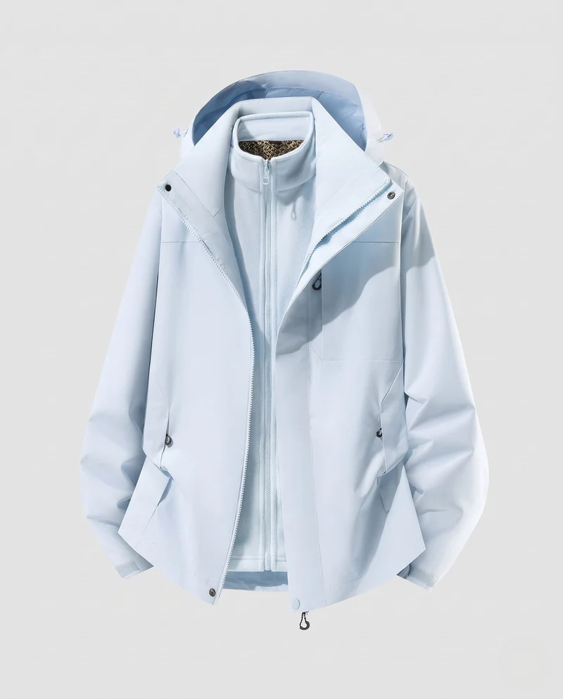 Damen Wetterfeste Outdoor-Jacke mit hohem Kragen Nord Taschen