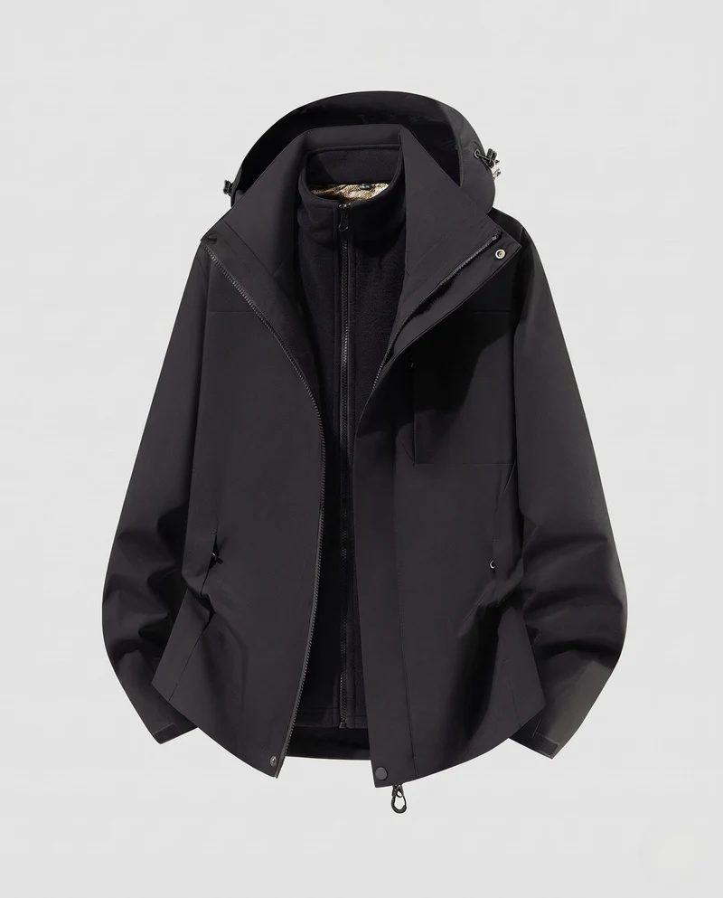 Damen Wetterfeste Outdoor-Jacke mit hohem Kragen Nord Taschen