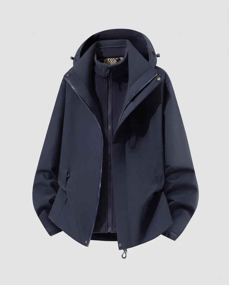 Damen Wetterfeste Outdoor-Jacke mit hohem Kragen Nord Taschen
