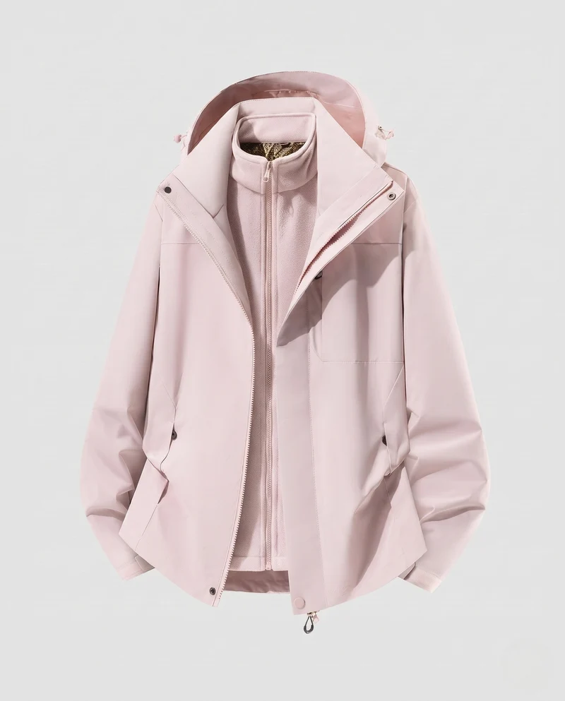 Damen Wetterfeste Outdoor-Jacke mit hohem Kragen Nord Taschen