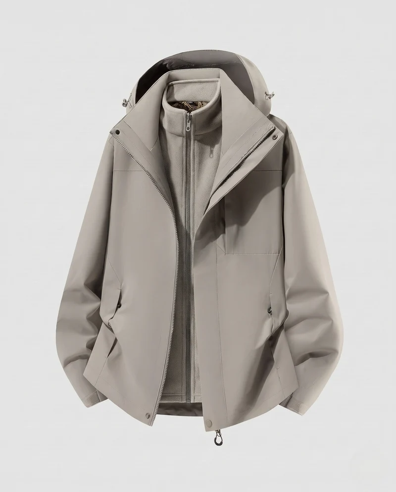 Damen Wetterfeste Outdoor-Jacke mit hohem Kragen Nord Taschen
