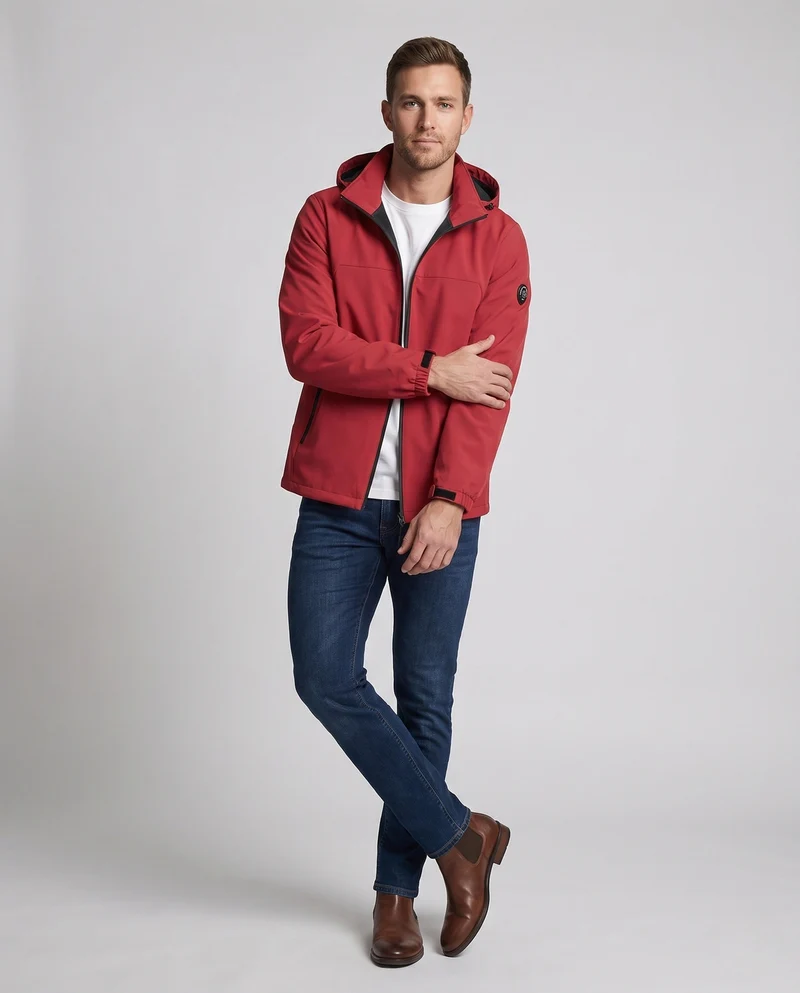 Herren Allwetterjacke mit verstellbarer Kapuze Nord Taschen