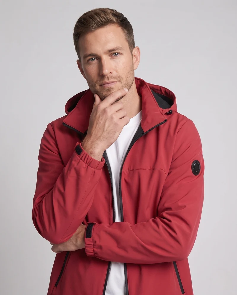 Herren Allwetterjacke mit verstellbarer Kapuze Nord Taschen