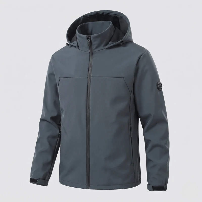 Herren Allwetterjacke mit verstellbarer Kapuze Nord Taschen