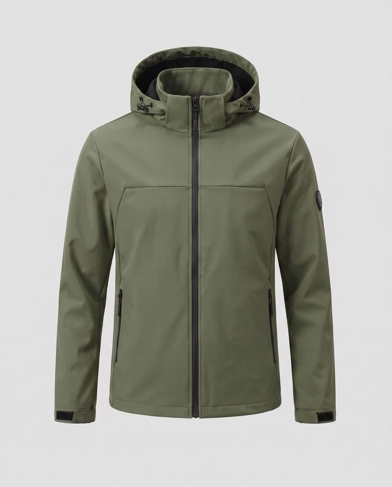 Herren Allwetterjacke mit verstellbarer Kapuze Nord Taschen