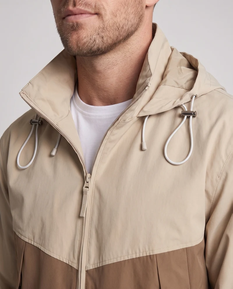 Herren Atmungsaktive Regenjacke mit Kapuze Nord Taschen
