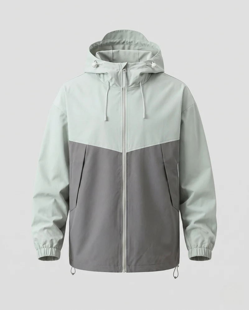 Herren Atmungsaktive Regenjacke mit Kapuze Nord Taschen
