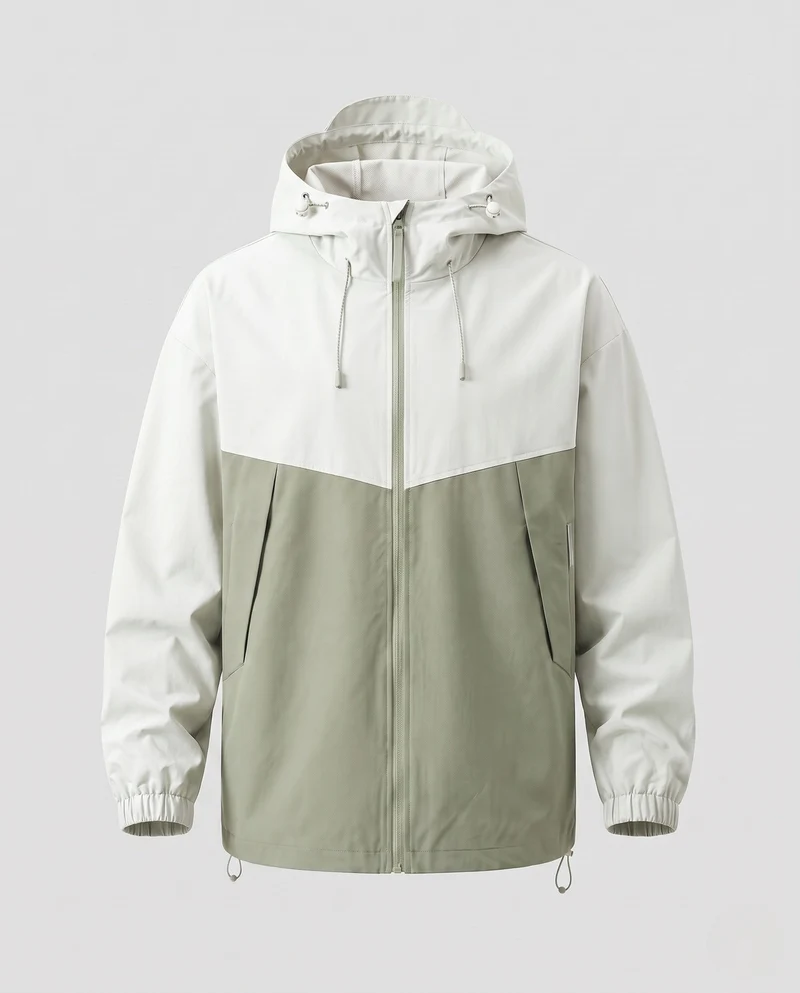 Herren Atmungsaktive Regenjacke mit Kapuze Nord Taschen