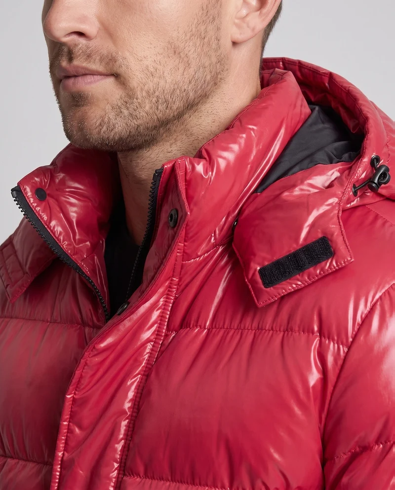 Herren Atmungsaktive Steppjacke mit Kapuze Nord Taschen