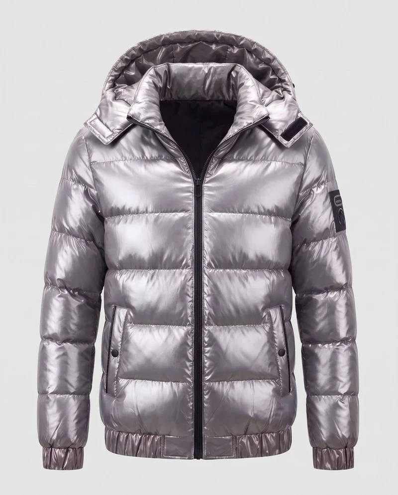 Herren Atmungsaktive Steppjacke mit Kapuze Nord Taschen