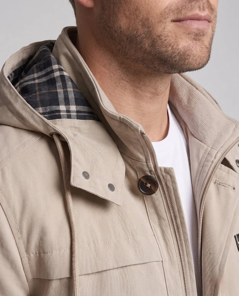 Herren elegante Winterjacke mit abnehmbarer Kapuze Nord Taschen
