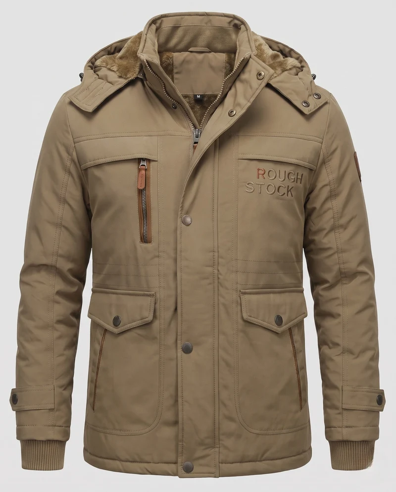 Herren Isolierte Parkajacke Nord Taschen