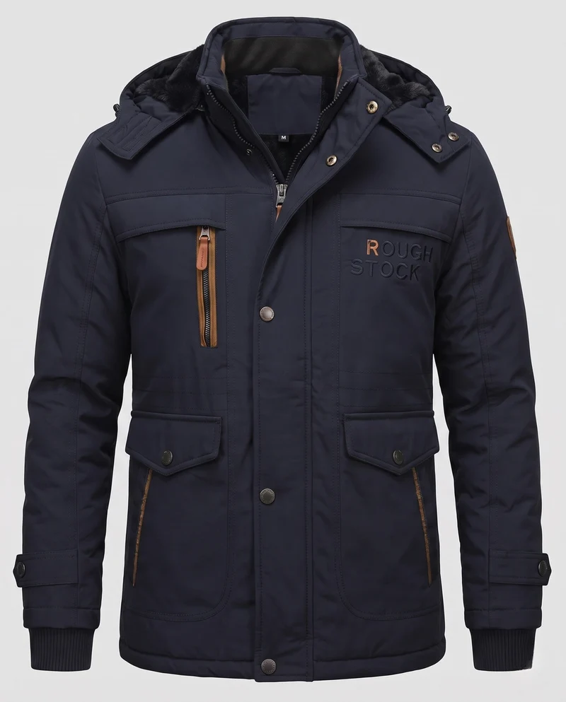 Herren Isolierte Parkajacke Nord Taschen