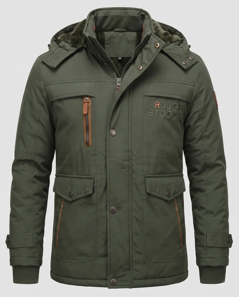 Herren Isolierte Parkajacke Nord Taschen