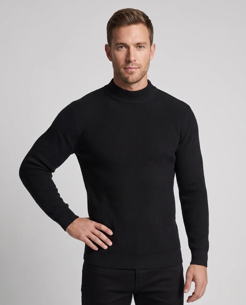 Hochwertiger Herrenpullover mit Stehkragen Nord Taschen