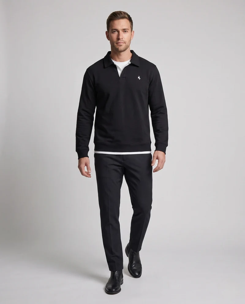 Herren Hochwertiges Polohemd Stil Pullover Nord Taschen