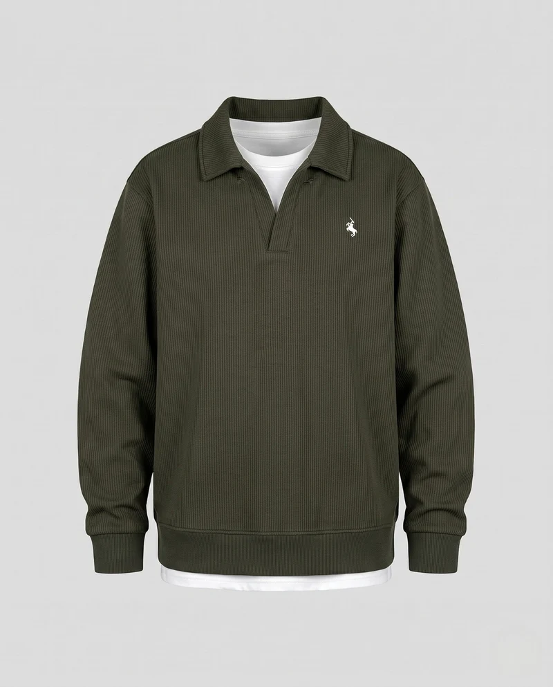 Herren Hochwertiges Polohemd Stil Pullover Nord Taschen