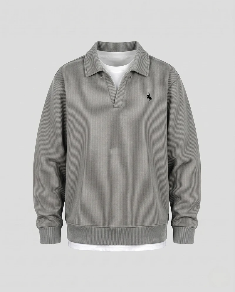Herren Hochwertiges Polohemd Stil Pullover Nord Taschen