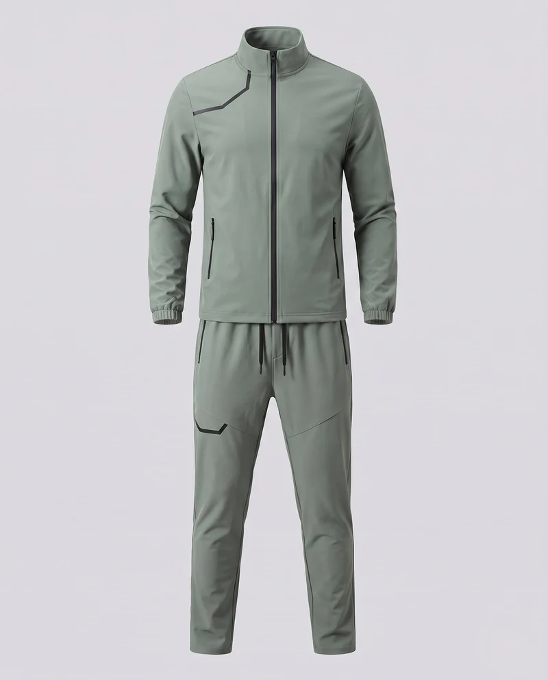 Herren Sportliche Trainingsjacke und Jogginghose Set Nord Taschen