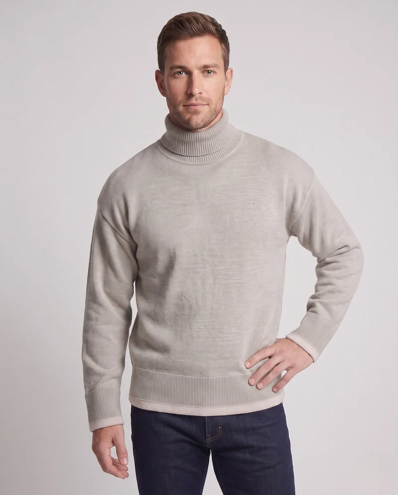 Herren Gemütlicher Stehkragenpullover aus weichem Material Nord Taschen
