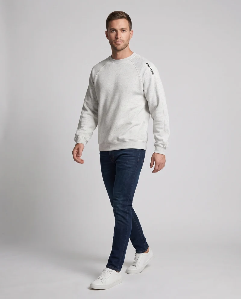 Unisex Oversize-Sweatshirt aus schwerer Baumwollmischung mit Raglanärmeln & gerippten Bündchen