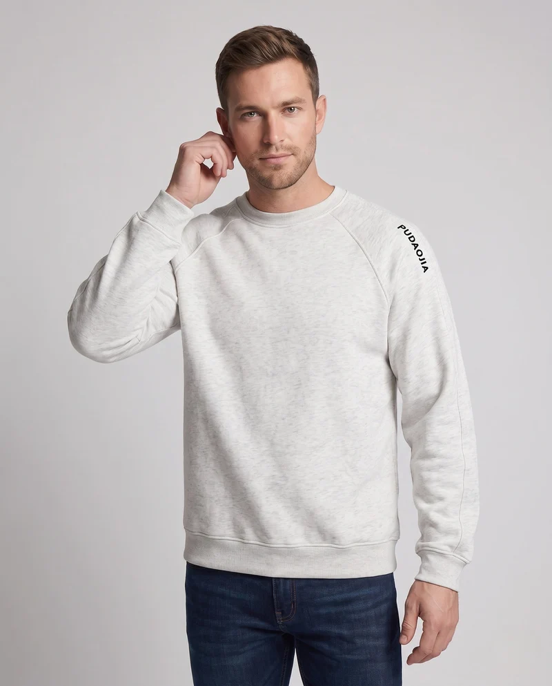 Unisex Oversize-Sweatshirt aus schwerer Baumwollmischung mit Raglanärmeln & gerippten Bündchen