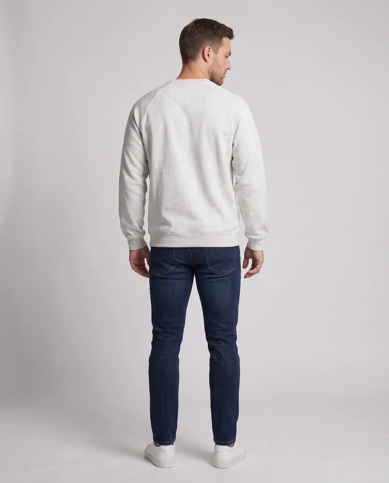 Unisex Oversize-Sweatshirt aus schwerer Baumwollmischung mit Raglanärmeln & gerippten Bündchen