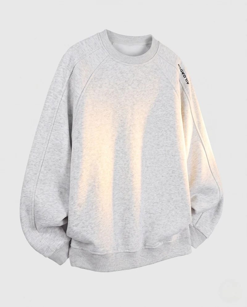Unisex Oversize-Sweatshirt aus schwerer Baumwollmischung mit Raglanärmeln & gerippten Bündchen