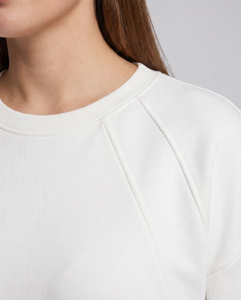 Unisex Oversize-Sweatshirt mit Raglanärmeln und geripptem Saum